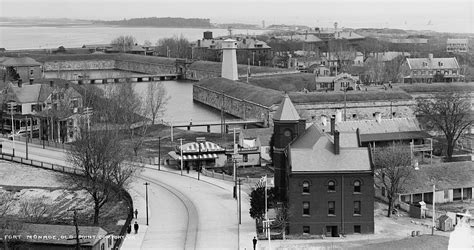 Fort Monroe around 1905, as seen from The Chamberlin | Fort monroe, Fort, Paris skyline