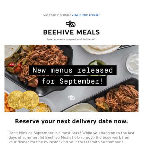 Four new menus have been released for September! 👀 - Beehive Meals