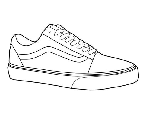 Printable Checkered Vans Coloring Pages