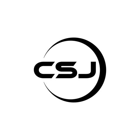 CSJ letter logo design in illustration. Vector logo, calligraphy ...