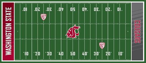 Image shows WSU's Martin Stadium with crimson and gray end zones ...