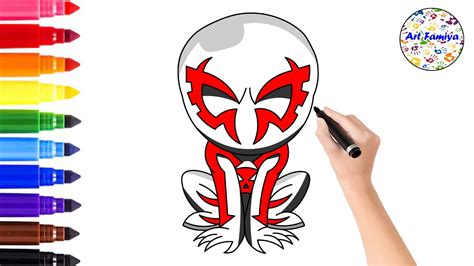 How To Draw Spiderman 2099 Mask