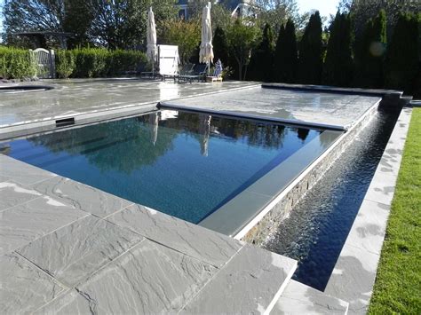 Infinity Edge Pool with Tracked Automatic Cover | Pelican Pools | Pool ...