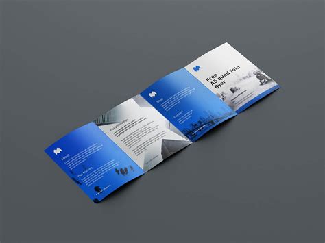 4-Fold / Quad Fold A5 Brochure Mockup | Free PSD Templates