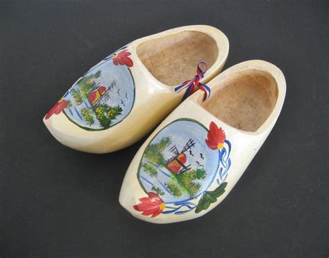 Dutch Wooden Hand-Painted Clogs from Holland Netherlands Windmills Netherlands Windmills ...