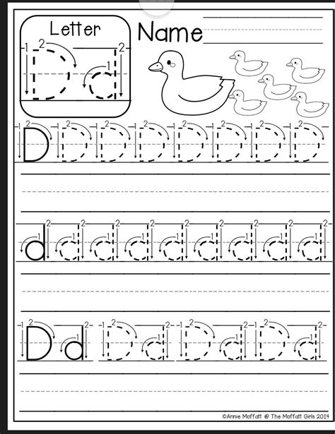 Teaching Station Letter D Tracing And Writing Printable Worksheet - Dot to Dot Name Tracing Website