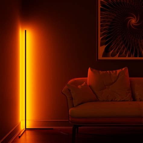 Minimal Lamp Vibrancy | Corner floor lamp, White floor lamp, Corner lamp