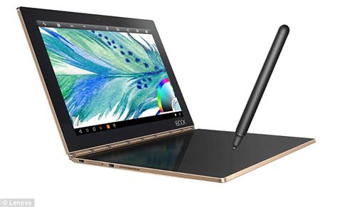 Lenovo launches double screen 'Yoga Book' without a keyboard | Daily Mail Online