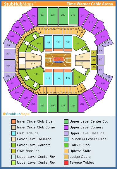 Time Warner Cable Arena Seating Chart, Pictures, Directions, and ...