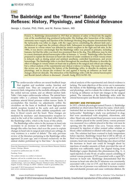 The Bainbridge and The Reverse Bainbridge.8 | PDF | Heart | Vagus Nerve