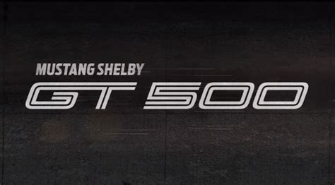 2019 Ford Mustang Shelby GT500 logo - The News Wheel | Shelby gt500 ...