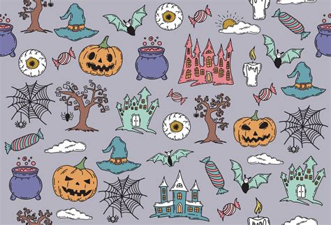 Halloween symbols hand drawn illustrations 12012738 Vector Art at Vecteezy