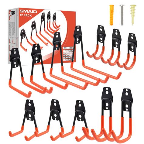 Buy Garage Hooks, 12 Pack Heavy Duty Garage Storage Hooks Steel Tool ...