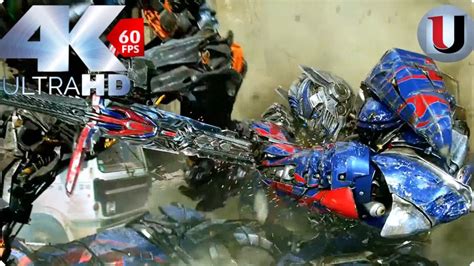 Optimus Prime vs Lockdown Final Battle Scene Transformers Age of Extinction 2014 CLIP IMAX ...