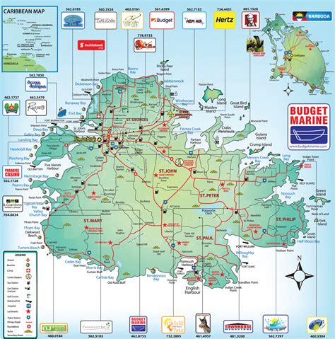 Antigua Tourist Map 2013/14 | Paradise Antigua And Barbuda | Tourist ...