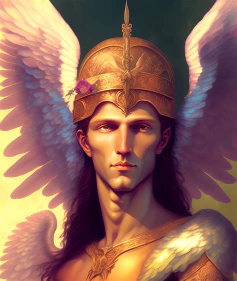 Archangel Chamuel - Angel of Love and Peace, Generative AI Illus Digital Art by Miroslav Nemecek ...