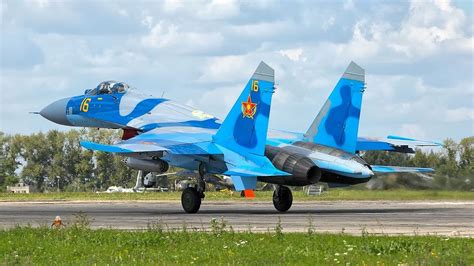 Kazakhstan AF_Sukhoi_Su-27 ''Flanker''_16-Yellow Airplane Flying, Jet ...