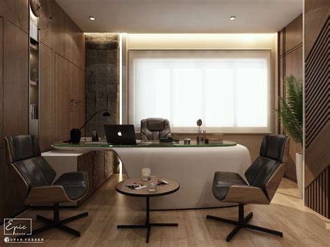 A small office in an administrative building on Behance