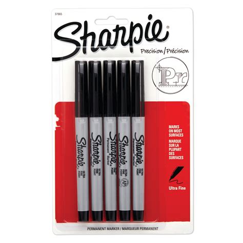 Sharpie Permanent Markers, Ultra Fine Point, Black, 5 Count - Walmart.com - Walmart.com