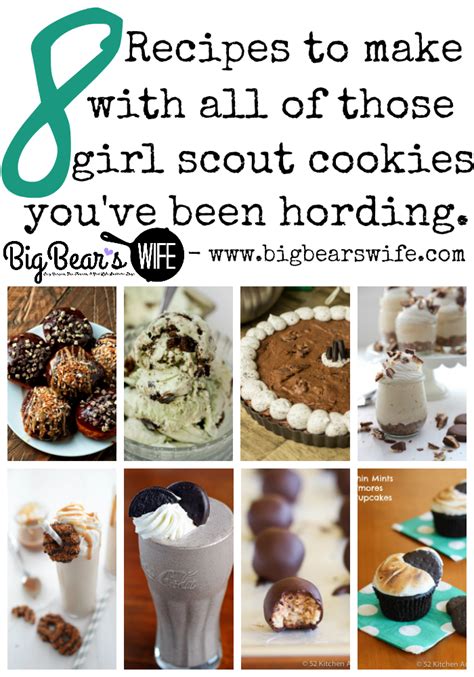 8 Recipes to make with all of those girl scout cookies you've been hording - Big Bear's Wife