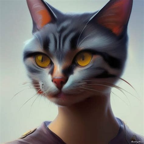 Half cat half human portrait by xRebelYellx on DeviantArt