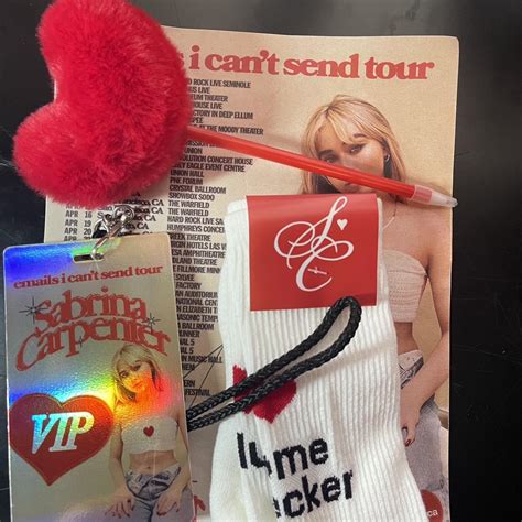 sabrina carpenter merch VIP merch socks,lanyard,... - Depop