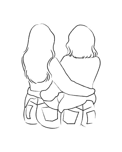 This item is unavailable - Etsy | Friends illustration, Best friend drawings, Drawings of friends