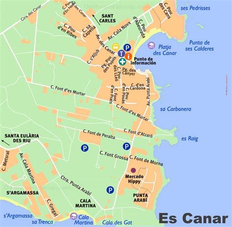 Es Canar Tourist Map - Ontheworldmap.com