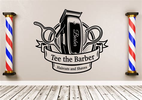 Barber Shop Wall Decal Barber Shop Wall Sticker Barber - Etsy