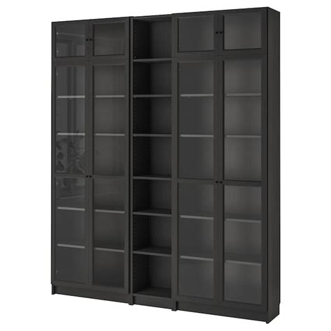 BILLY / OXBERG Bookcase, black-brown, 783/4x113/4x931/4" - IKEA