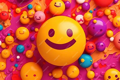 Premium AI Image | Joyful Emoji Background World Emoji Day and Happy Day Generative Ai