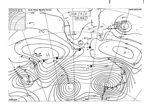 SA Weather and Disaster Observation Service: Sea Level Synoptic Chart ...