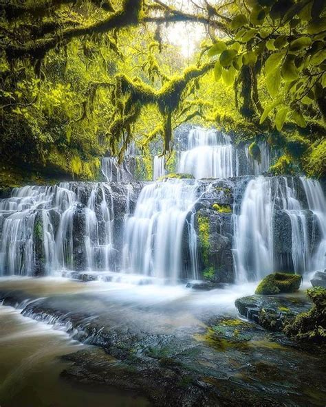 Purakaunui falls in New Zealand by @chandra_b87 Long Exposure ...