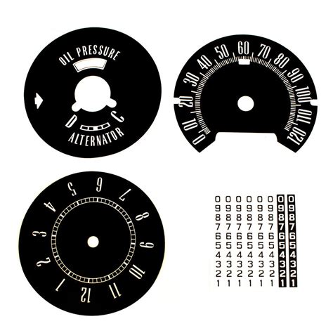 64 Plymouth Fury Decal Kit with Clock - Premium Dash Decals by Mr.Heaterbox