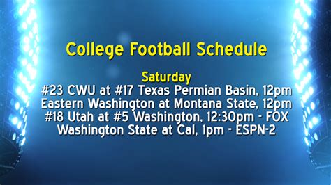 College and pro football schedule | Sports | ncwlife.com