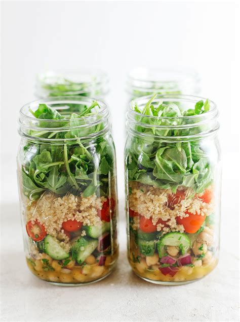 Mediterranean Mason Jar Salads - Eat Yourself Skinny