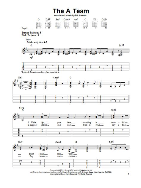 The A Team by Ed Sheeran - Easy Guitar Tab - Guitar Instructor