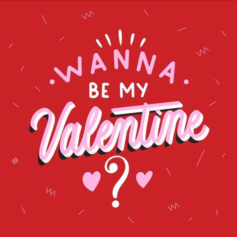 Quiero ser mi mensaje de san valentin | Vector Gratis