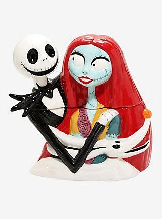 The Nightmare Before Christmas Jack & Sally Ceramic Cookie Jar, (With ...