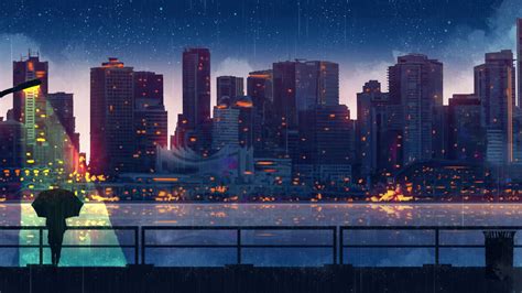 Rainy Night in City Live Wallpaper