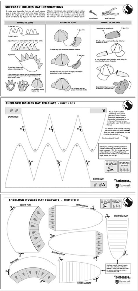 DEERSTALKER HAT TEMPLATE - LEE SHEARMAN