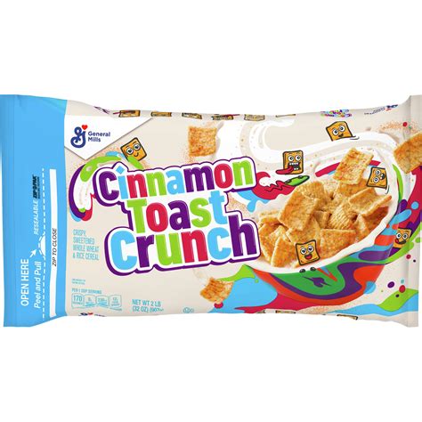 General Mills, Cinnamon Toast Crunch Breakfast Cereal, 32 oz Bag - Walmart.com - Walmart.com