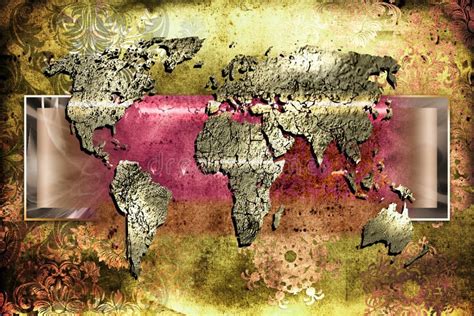 World Map Paint Design Art Illustration Stock Illustration - Illustration of global, countries ...