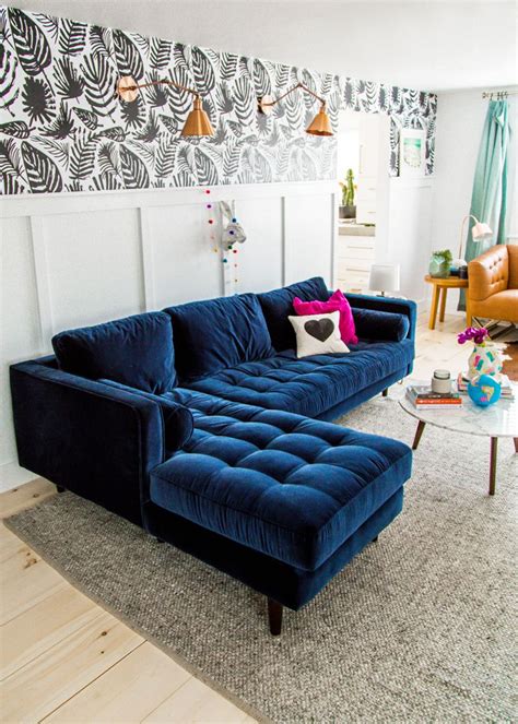 25 Stunning Blue Velvet Sofa Living Room Ideas