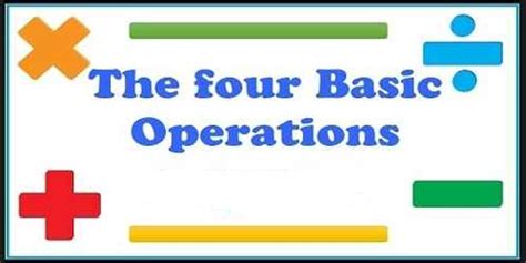 Four Basic Operations of Mathematics - Assignment Point