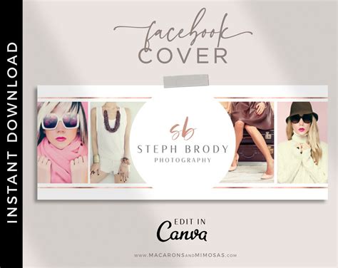 Facebook Cover Template, Canva Facebook Banner, Facebook Timeline, Photo Collage Blog Header ...