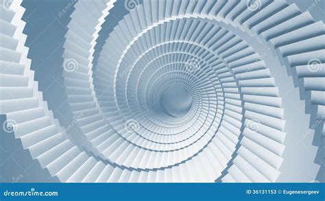 Spiral Stairs Blue Perspective Stock Photos - Image: 36131153