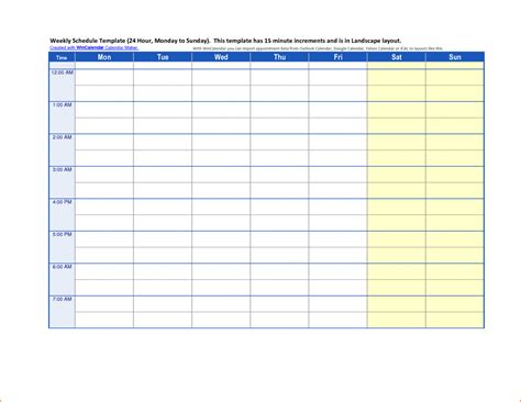 Printable Weekly Schedule By Hour 2020 Outlook | Example Calendar Printable