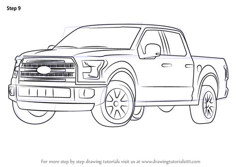 Learn How to Draw Ford F-150 Truck (Trucks) Step by Step : Drawing ...