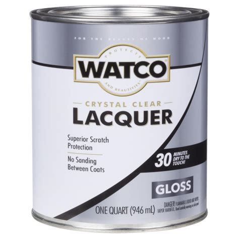 Watco 1 qt. Clear Gloss Lacquer Wood Finish (6-Pack)-63041 - The Home Depot